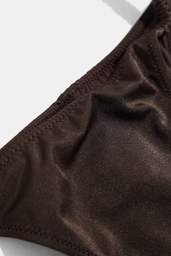 Kahve Desenli Bağlamalı Kadın Bikini 4