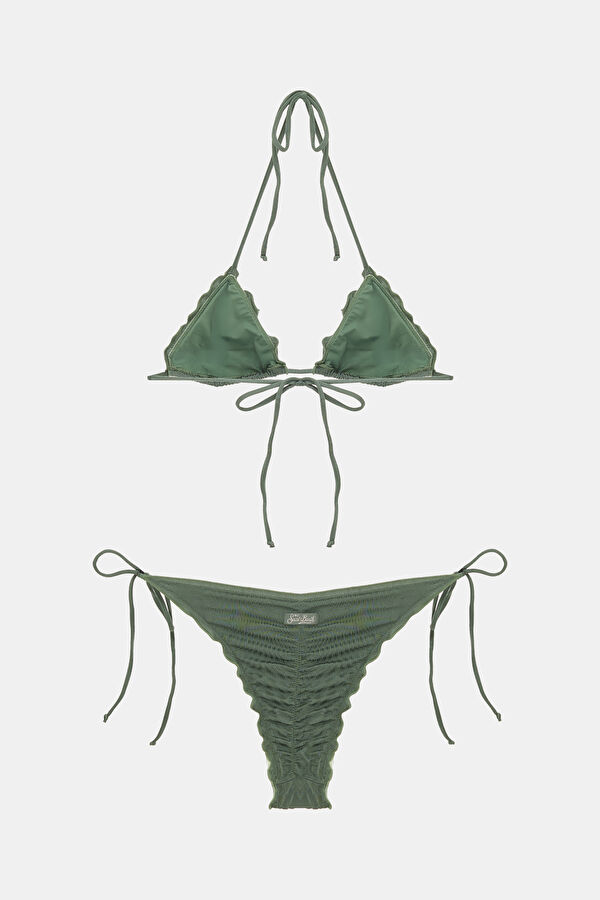 Haki Bağcıklı Kadın Bikini 2