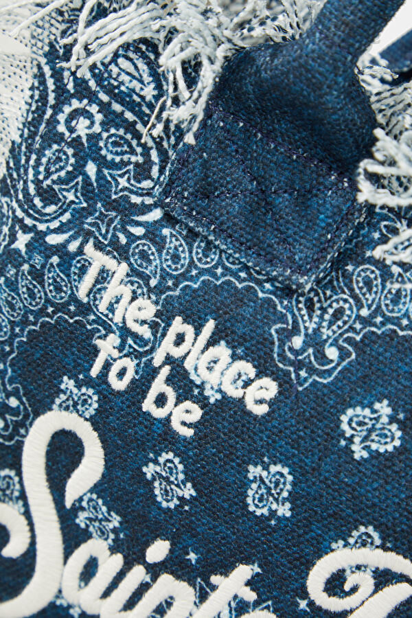 Colette Dark Blue Patterned Bag 5
