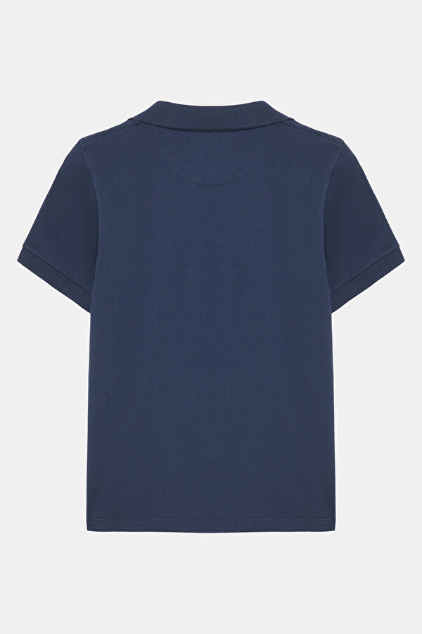 Navy Blue Regular Size Children's T-Shirt 2