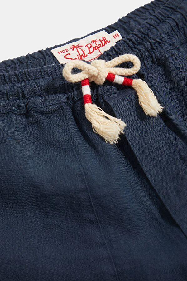Khaki Patterned Kids Shorts 3
