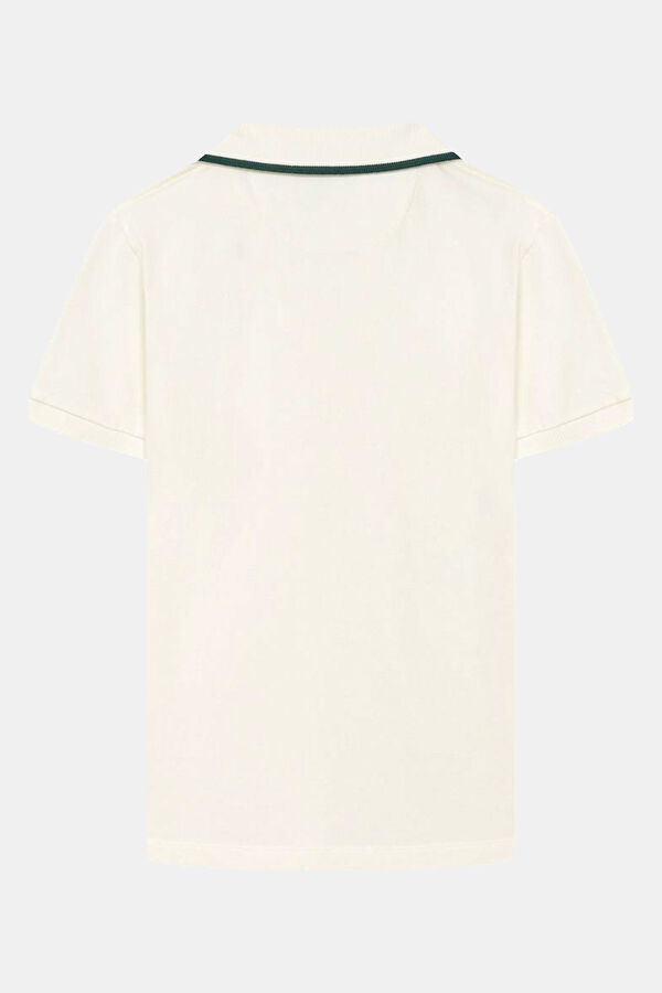 White Crew Neck Printed Kids T-Shirt 2