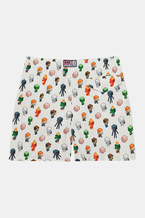 White Patterned Children's Shorts 2