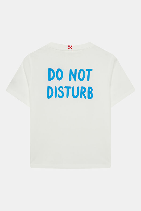 White Crew Neck Printed Kids' T-Shirt 2