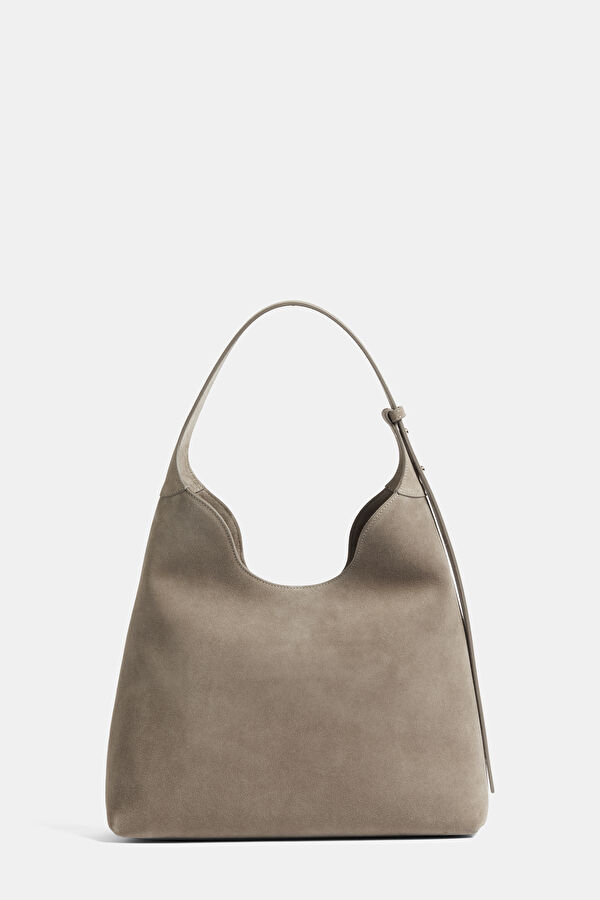 Mousse Grey Suede Bag 2