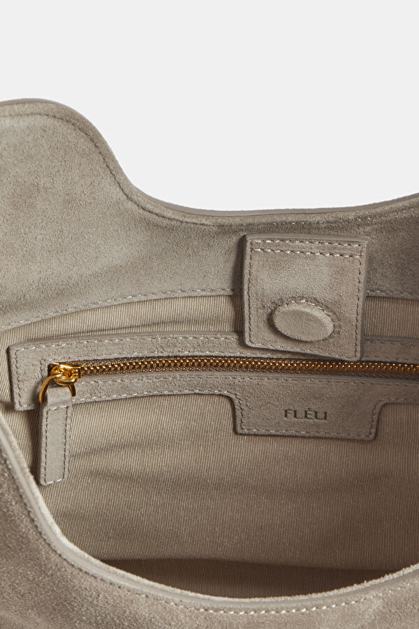 Mousse Grey Suede Bag 5
