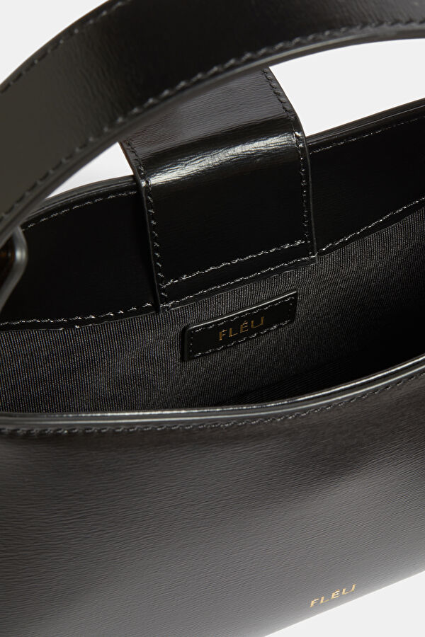 Pont Flèu Black Leather Bag 5