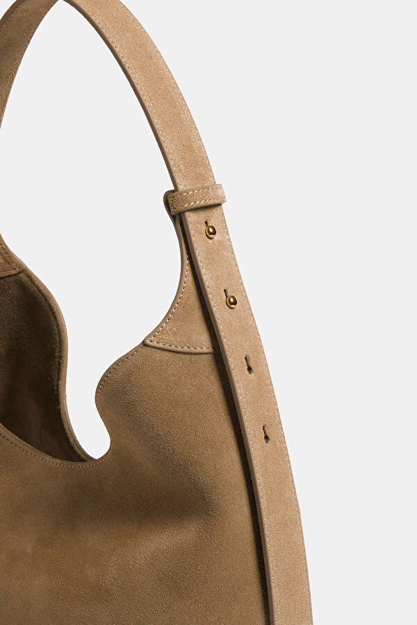 Mousse Beige Suede Bag 4