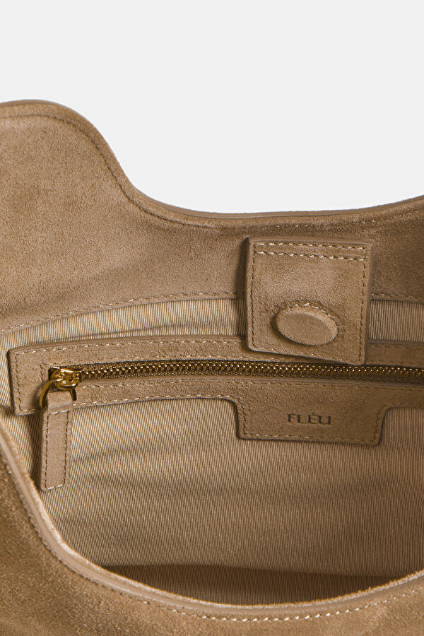 Mousse Beige Suede Bag 5