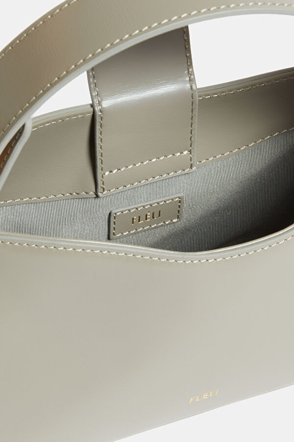 Pont Flèu Grey Leather Bag 5