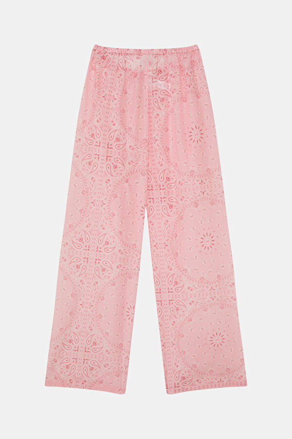 Çok Renkli Wide Leg Kadın Pantolon 2