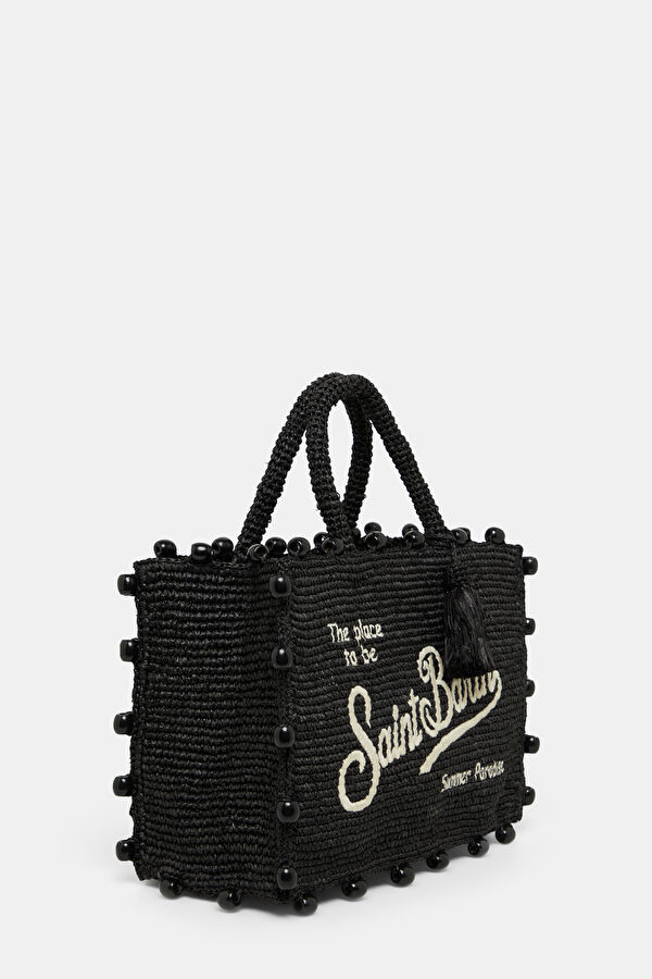 Colette Raffia Siyah Desenli Çanta 2
