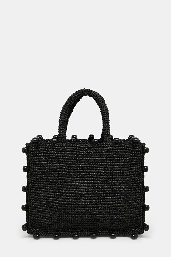 Colette Raffia Siyah Desenli Çanta 3