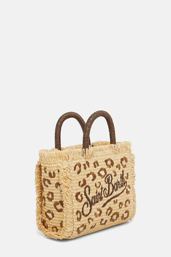 Vanity Mini Straw N Beige Patterned Bag 3
