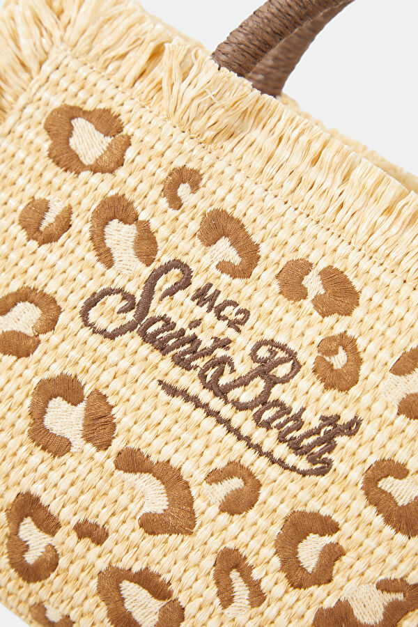 Vanity Mini Straw N Beige Patterned Bag 5