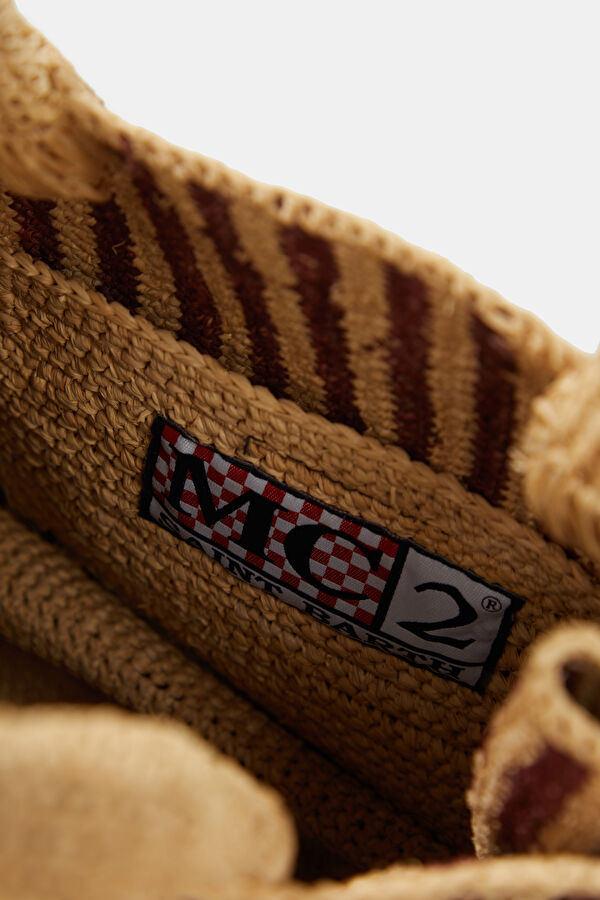 Colette Raffia Bej Desenli Çanta 5