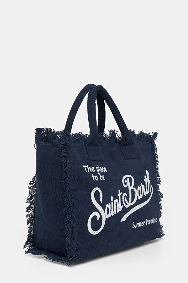 Navy Patterned Bag 2