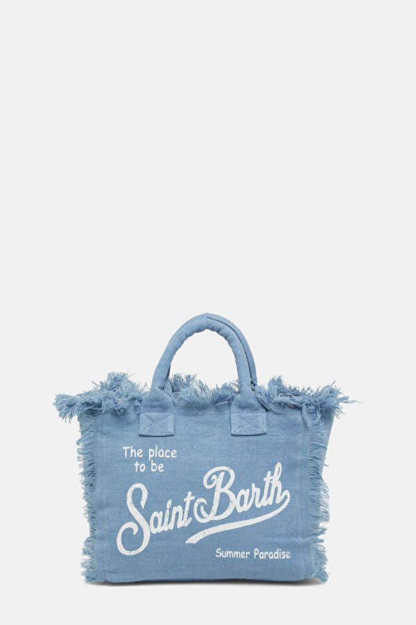 Colette Linen Blue Patterned Bag 4