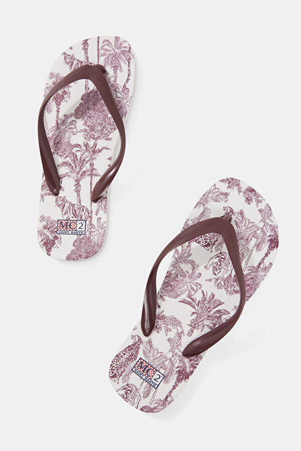 Bordo Desenli Terlik 4