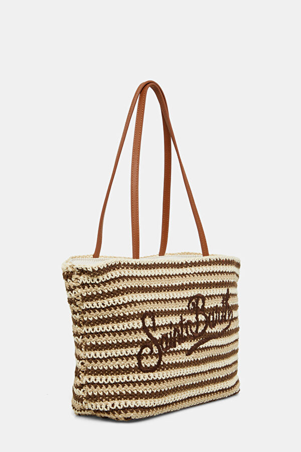 Brown Striped Patterned Bag 2