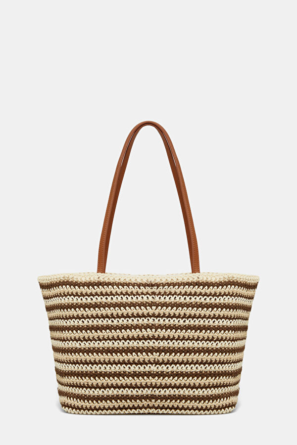 Brown Striped Patterned Bag 3