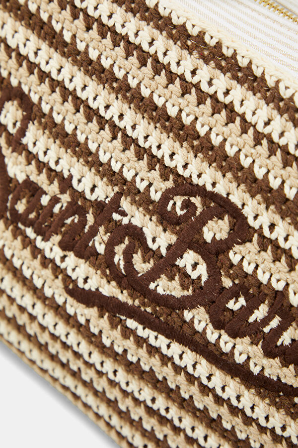 Brown Striped Patterned Bag 4