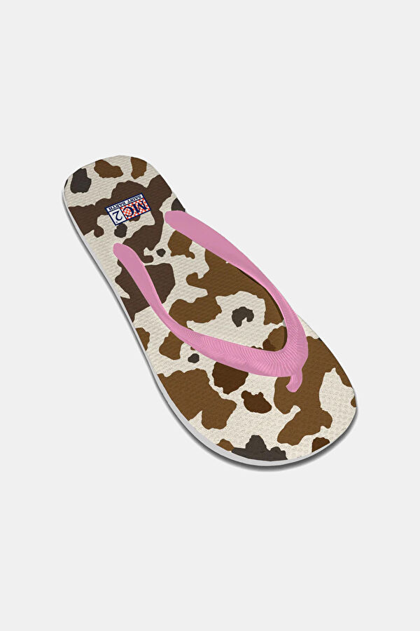Brown Design Filled Slipper