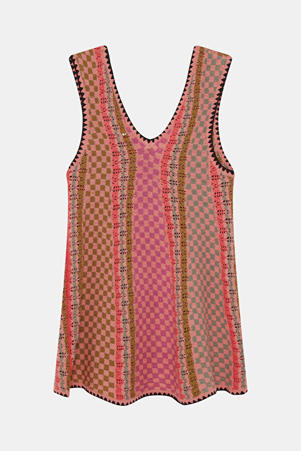 Pembe Desenli Kadın Tulum 2