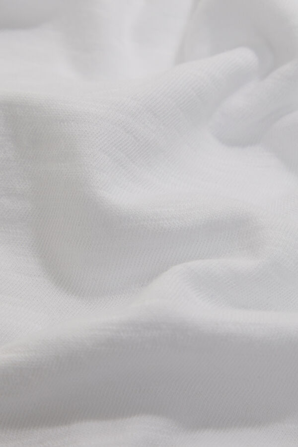 Relax Fit White Crew Neck Men's T-Shirt 4
