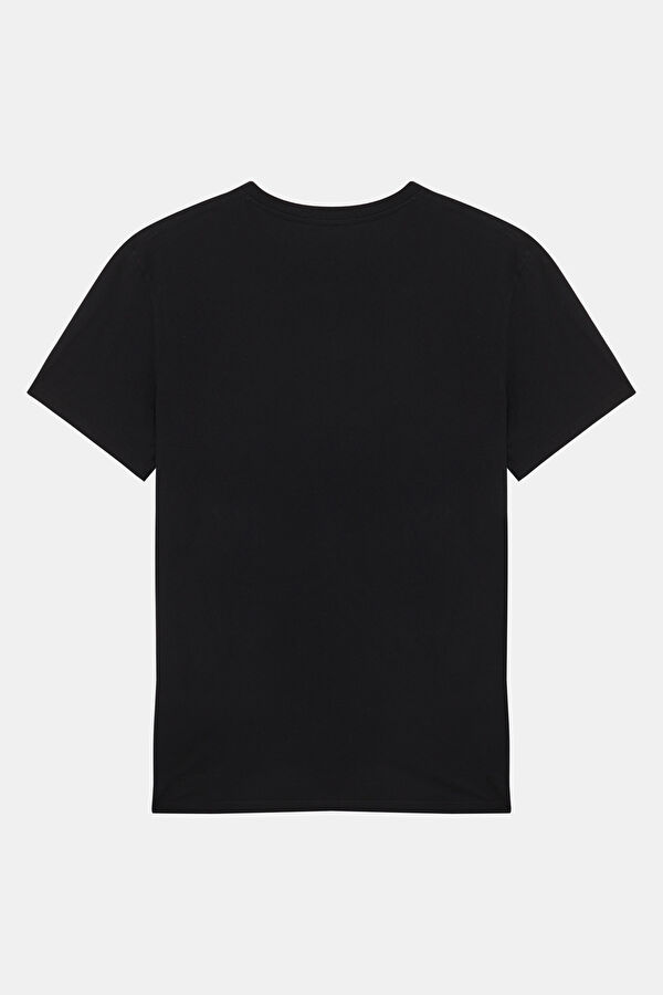 Relax Fit Black Crew Neck Men's T-Shirt 2