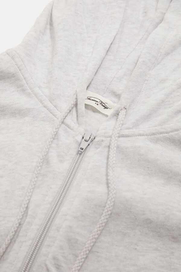 Gri Relax Kalıp Kapuşonlu Erkek Sweatshirt 3