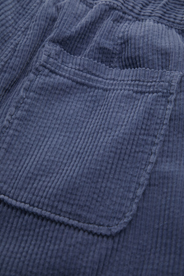Relax Fit Blue Wide Leg Men's Trousers 5