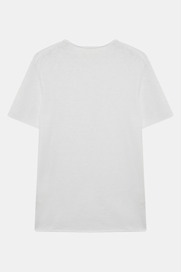Relax Kalıp Beyaz Erkek T-Shirt 2