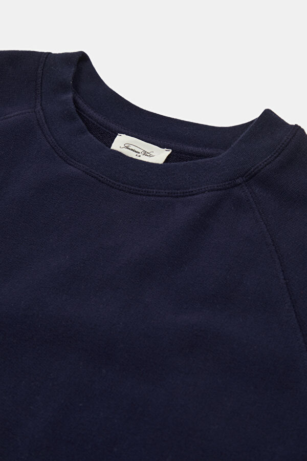 Lacivert Relax Kalıp Bisiklet Yaka Erkek Sweatshirt 3