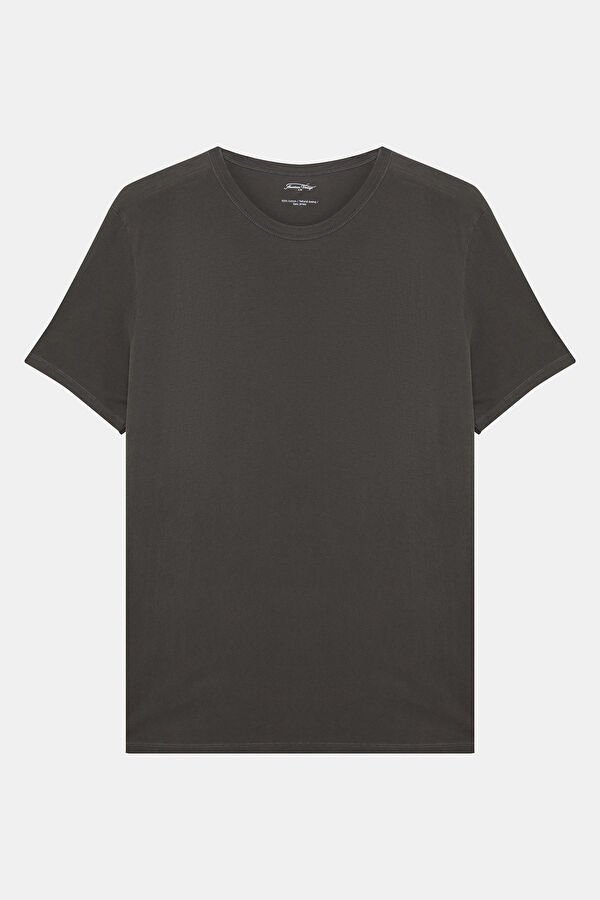 Relax Fit Anthracite Crew Neck Men's T-Shirt