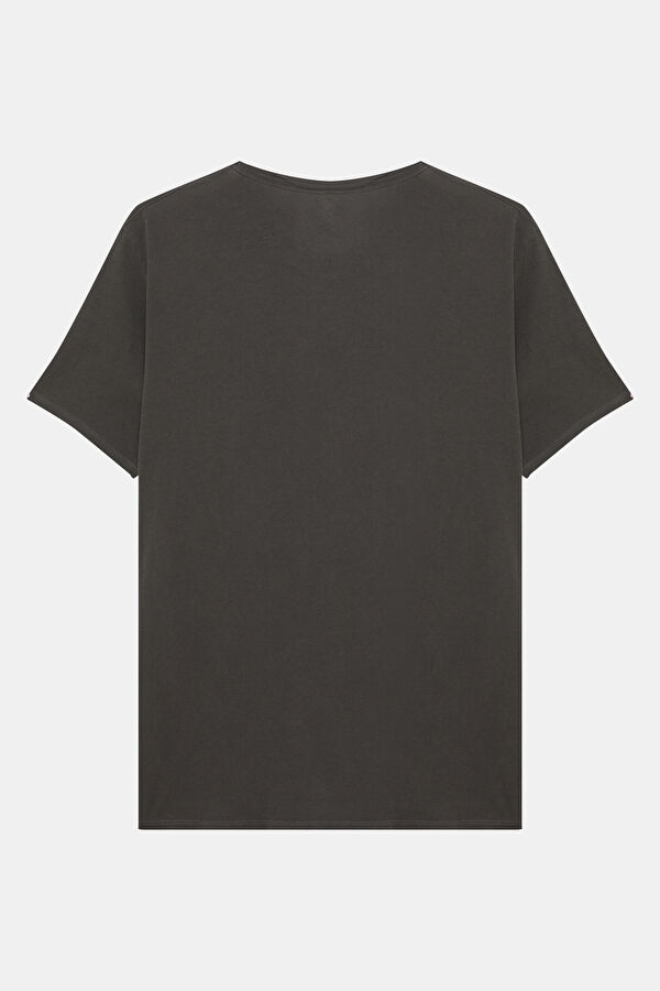 Relax Fit Anthracite Crew Neck Men's T-Shirt 2