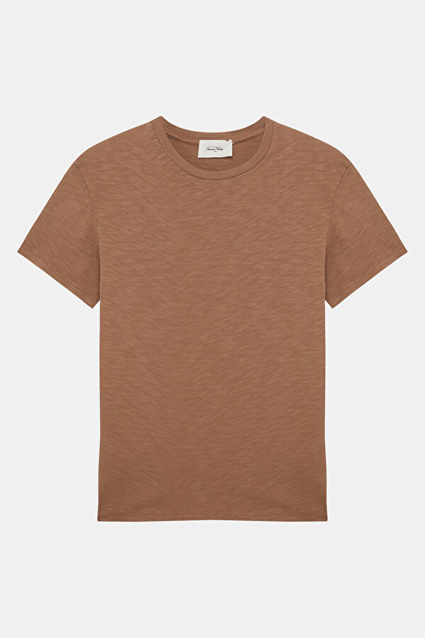 Relax Fit Light Brown Crew Neck Men's T-Shirt
