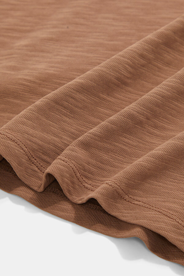 Relax Fit Light Brown Crew Neck Men's T-Shirt 4