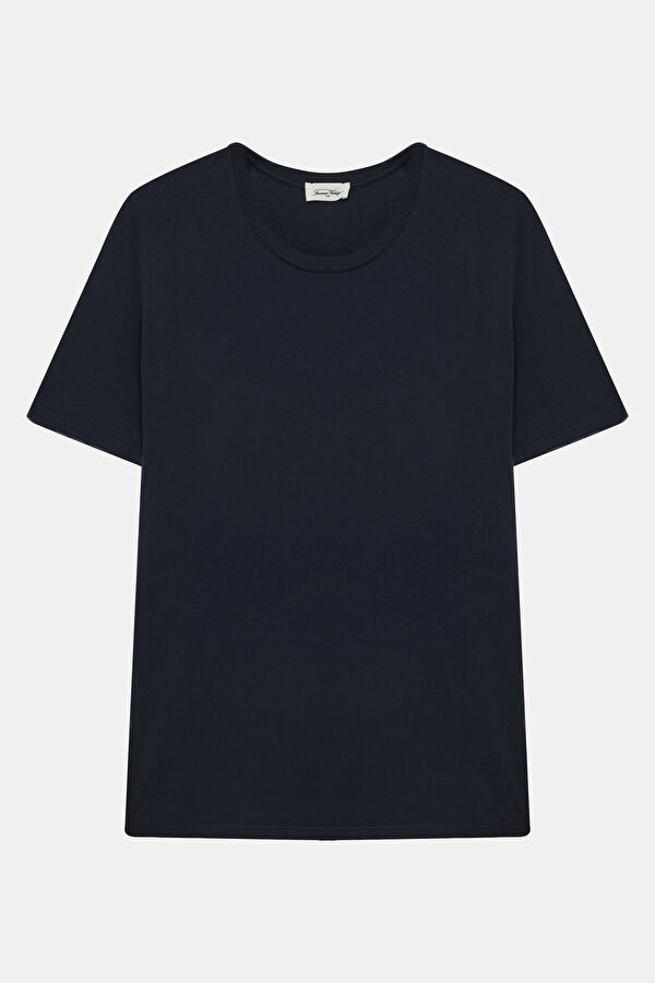 Relax Kalıp Lacivert Bisiklet Yaka Erkek T-Shirt