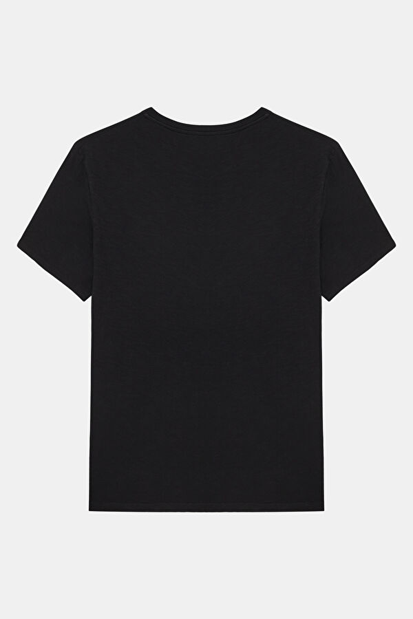 Relax Fit Black Crew Neck Men's T-Shirt 2