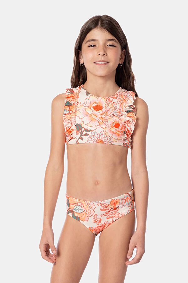 Çok Renkli Desenli Çocuk Bikini
