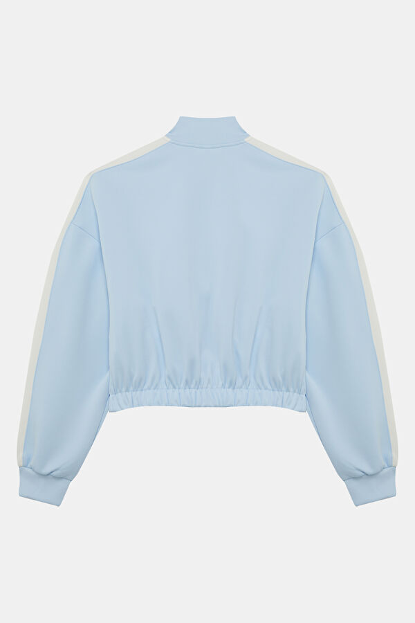 Mavi Dik Yaka Kadın Sweatshirt 2