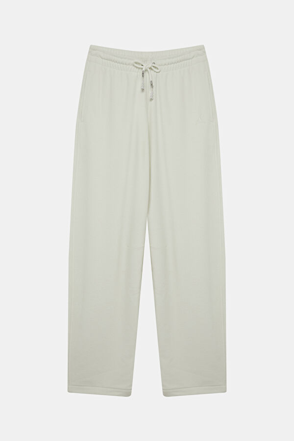 Beyaz Wide Leg Kadın Spor Pantolon