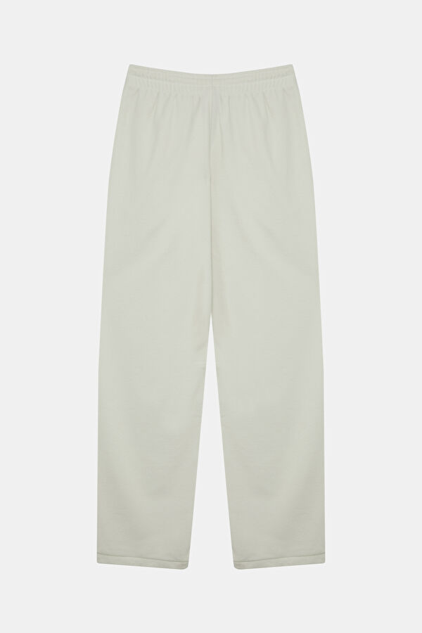 Beyaz Wide Leg Kadın Spor Pantolon 2