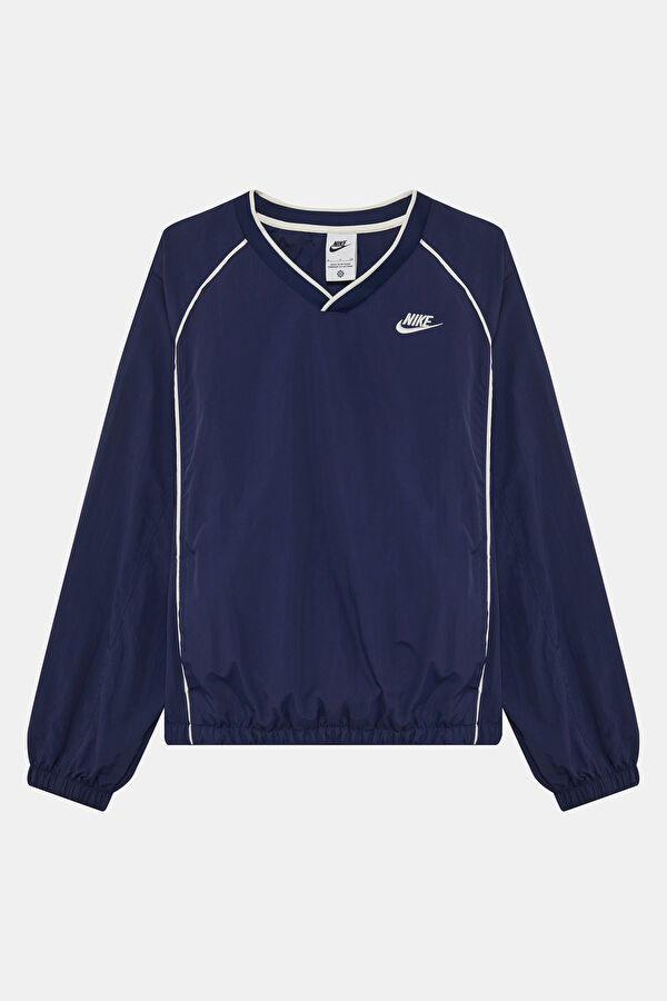 Mavi Dik Yaka Kadın Sweatshirt