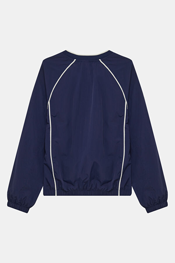 Mavi Dik Yaka Kadın Sweatshirt 2