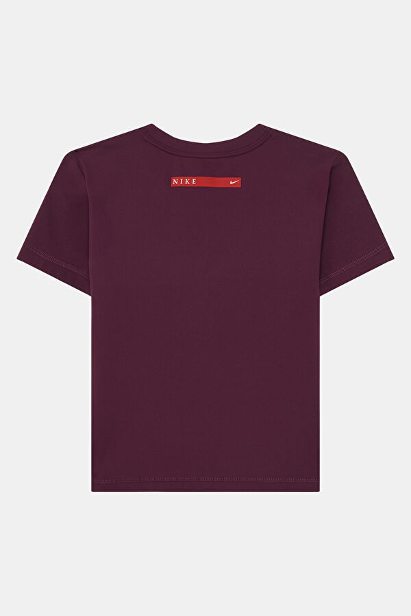 Bordo Bisiklet Yaka Kadın T-Shirt 2