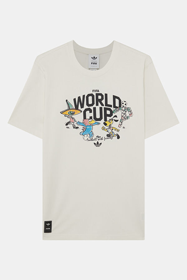 Relax Fit White Crew Neck Printed Men's T-Shirt