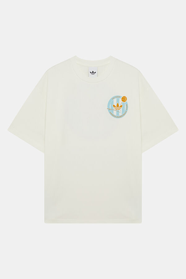 Relax Fit White Crew Neck Printed Men's T-Shirt