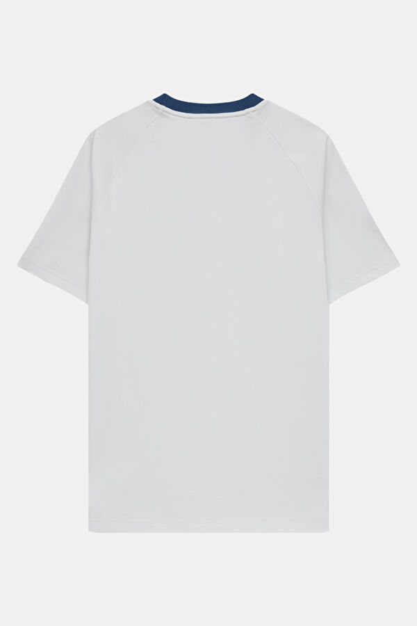 Relax Fit Ecru Crew Neck Men's T-Shirt 2